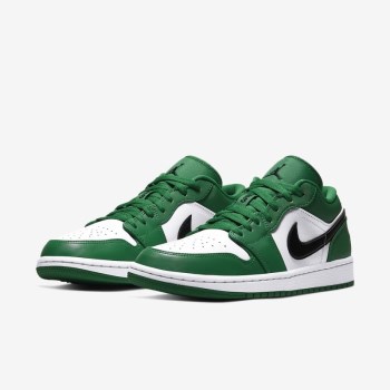 Nike Air Jordan 1 Low - Férfi Jordan Cipő - MélyZöld/Fehér/Fekete